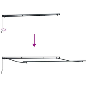 vidaXL Manual Awning Anthracite and White 500x300 cm