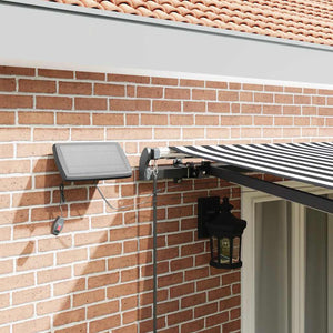 vidaXL Manual Awning with LEDs Anthracite & White 500x300 cm
