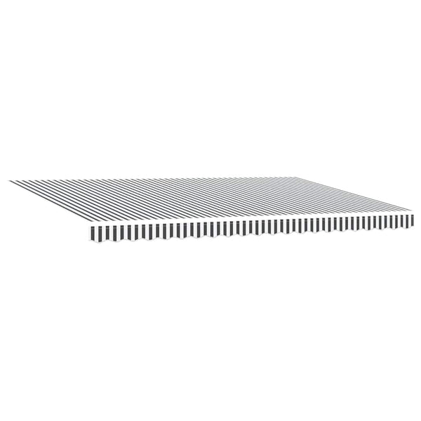 vidaXL Manual Awning with LEDs Anthracite & White 500x300 cm