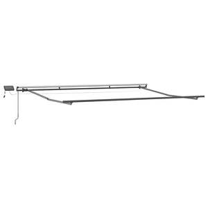 vidaXL Manual Awning with LEDs Anthracite & White 500x300 cm