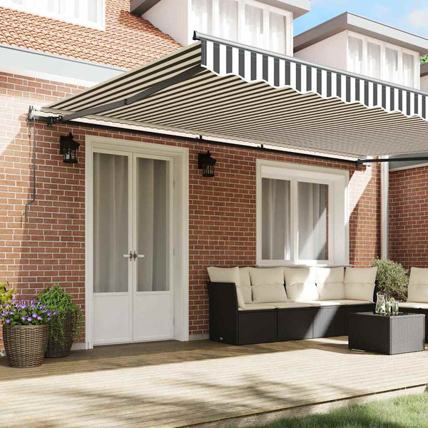 vidaXL Awning Automatic Anthracite and White 500x300 cm