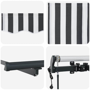 vidaXL Awning Automatic Anthracite and White 500x300 cm