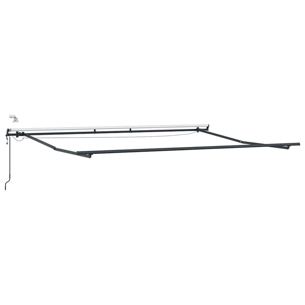 vidaXL Automatic Awning with LEDs Anthracite & White 500x300 cm