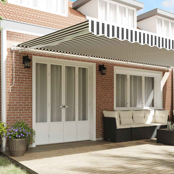 vidaXL Retractable Awning Anthracite and White 600x300 cm