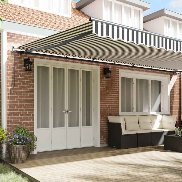 vidaXL Manual Awning Anthracite and White 600x300 cm