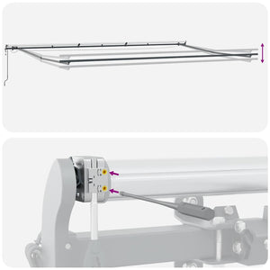 vidaXL Automatic Awning with LEDs Anthracite & White 600x300 cm
