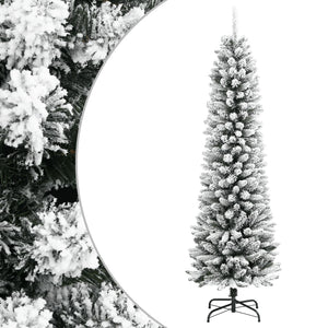 Schlanker, beschneiter Weihnachtsbaum, 150 cm