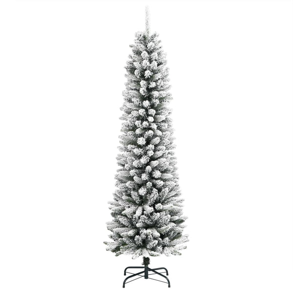 Schlanker, beschneiter Weihnachtsbaum, 150 cm