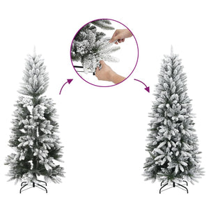 Schlanker, beschneiter Weihnachtsbaum, 150 cm
