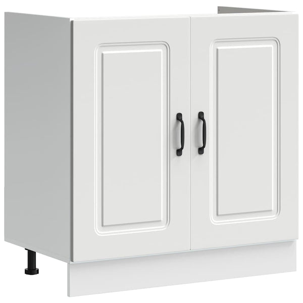 vidaXL Kalmar Sink Cabinet White 80x46x81.5 cm Engineered Wood