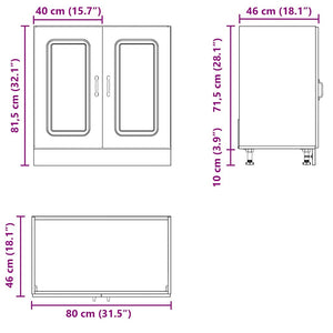 vidaXL Kalmar Sink Cabinet White 80x46x81.5 cm Engineered Wood
