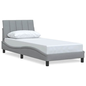 vidaXL Bed Frame without Mattress "Hanko" Light Grey 80x200 cm Fabric