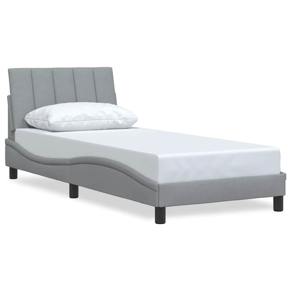 vidaXL Bed Frame without Mattress "Hanko" Light Grey 80x200 cm Fabric