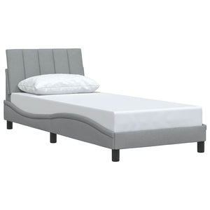 vidaXL Bed Frame without Mattress "Hanko" Light Grey 80x200 cm Fabric