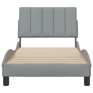 vidaXL Bed Frame without Mattress "Hanko" Light Grey 80x200 cm Fabric