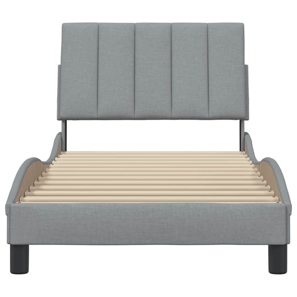 vidaXL Bed Frame without Mattress "Hanko" Light Grey 80x200 cm Fabric