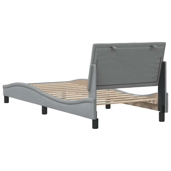 vidaXL Bed Frame without Mattress "Hanko" Light Grey 80x200 cm Fabric