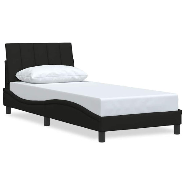 vidaXL Bed Frame without Mattress "Hanko" Black 80x200 cm Fabric