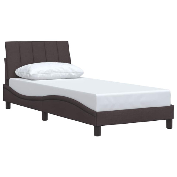 vidaXL "Hanko" Bed Frame without Mattress Dark Brown 80x200 cm Fabric