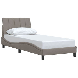 vidaXL Bed Frame without Mattress "Hanko" Taupe 80x200 cm Fabric