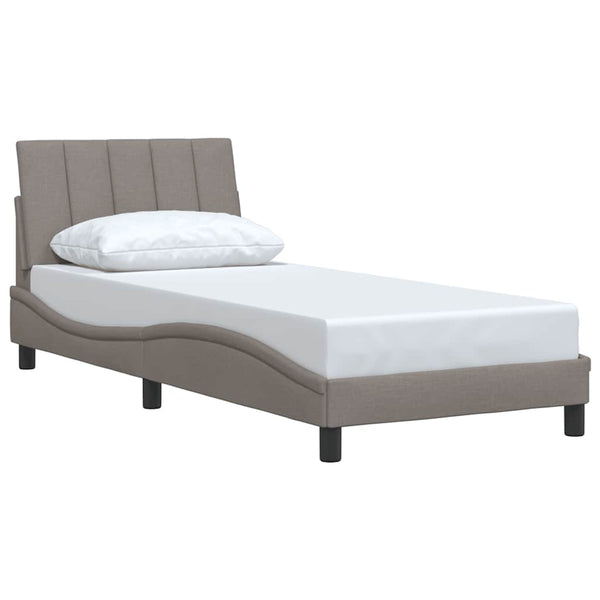 vidaXL Bed Frame without Mattress "Hanko" Taupe 80x200 cm Fabric