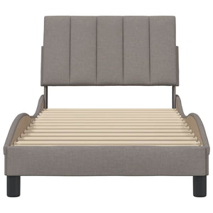 vidaXL Bed Frame without Mattress "Hanko" Taupe 80x200 cm Fabric