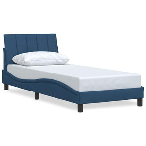 vidaXL Bed Frame without Mattress "Hanko" Blue 80x200 cm Fabric