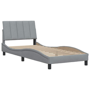 vidaXL "Hanko" Bed Frame without Mattress Light Grey 90x190 cm Fabric