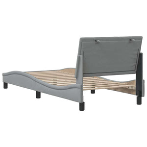 vidaXL "Hanko" Bed Frame without Mattress Light Grey 90x190 cm Fabric