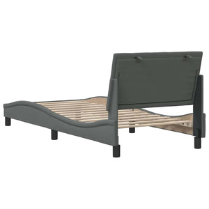 vidaXL "Hanko" Bed Frame without Mattress, Dark Grey 90x190 cm Fabric