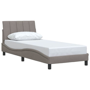 vidaXL Bed Frame without Mattress "Hanko" Taupe 90x190 cm Fabric