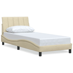 vidaXL "Hanko" Cream Bed Frame without Mattress 90x190 cm Fabric