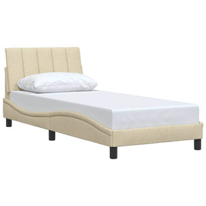 vidaXL "Hanko" Cream Bed Frame without Mattress 90x190 cm Fabric