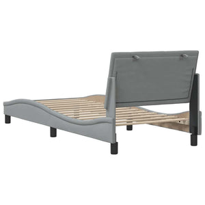 vidaXL Bed Frame without Mattress "Hanko" Light Grey 90x200 cm Fabric