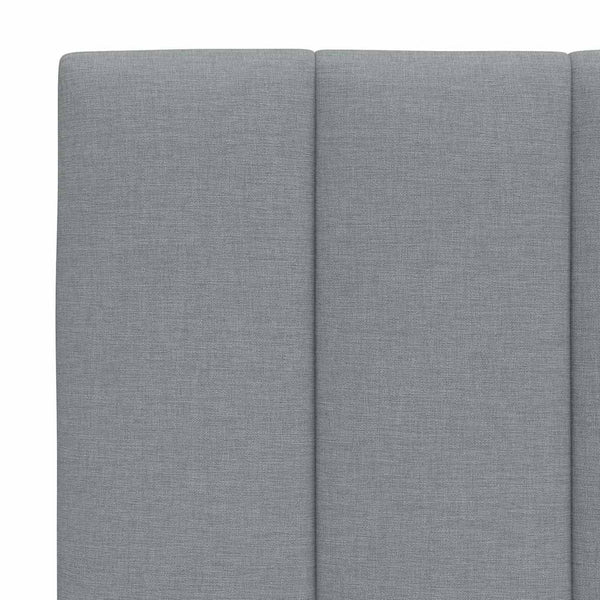 vidaXL Bed Frame without Mattress "Hanko" Light Grey 90x200 cm Fabric