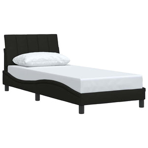 vidaXL Bed Frame without Mattress "Hanko" Black 90x200 cm Fabric