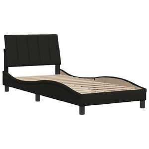 vidaXL Bed Frame without Mattress "Hanko" Black 90x200 cm Fabric