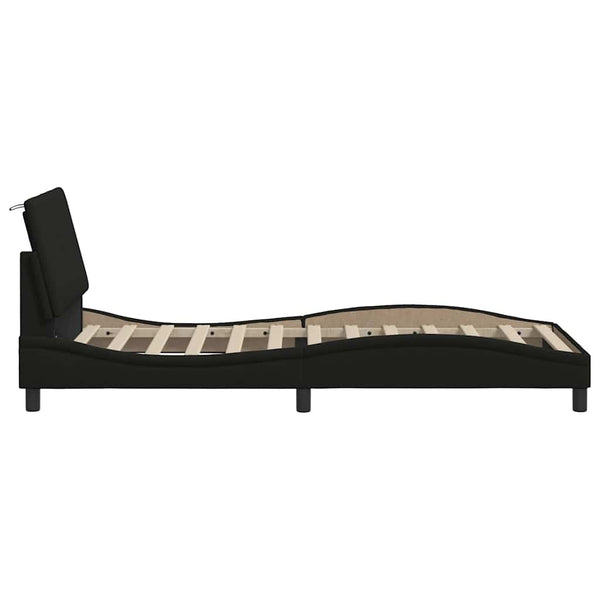 vidaXL Bed Frame without Mattress "Hanko" Black 90x200 cm Fabric