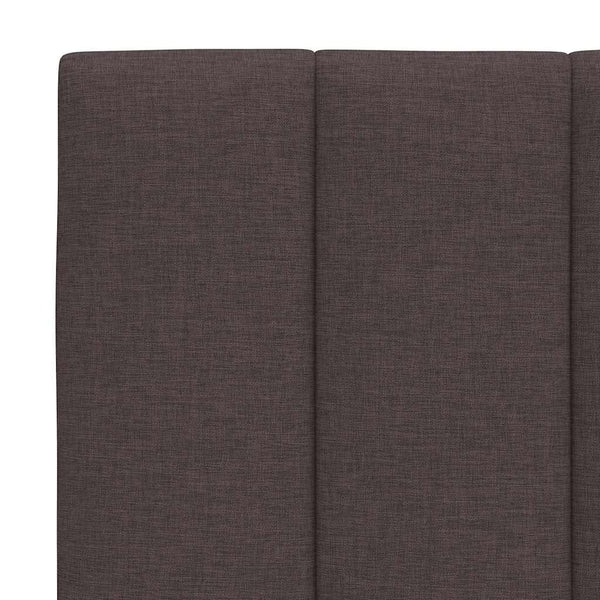 vidaXL Bed Frame without Mattress "Hanko" Dark Brown 90x200 cm Fabric