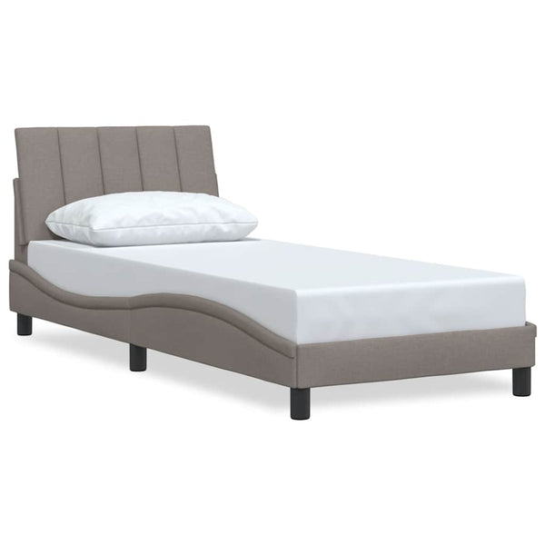 vidaXL "Hanko" Bed Frame without Mattress Taupe 90x200 cm Fabric