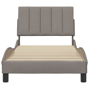 vidaXL "Hanko" Bed Frame without Mattress Taupe 90x200 cm Fabric