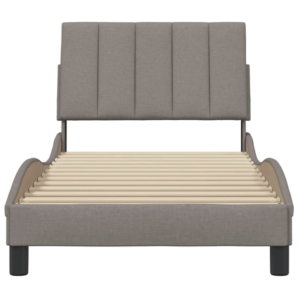 vidaXL "Hanko" Bed Frame without Mattress Taupe 90x200 cm Fabric