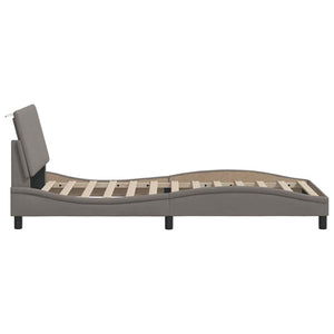 vidaXL "Hanko" Bed Frame without Mattress Taupe 90x200 cm Fabric