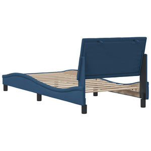vidaXL Bed Frame without Mattress "Hanko" Blue 90x200 cm Fabric