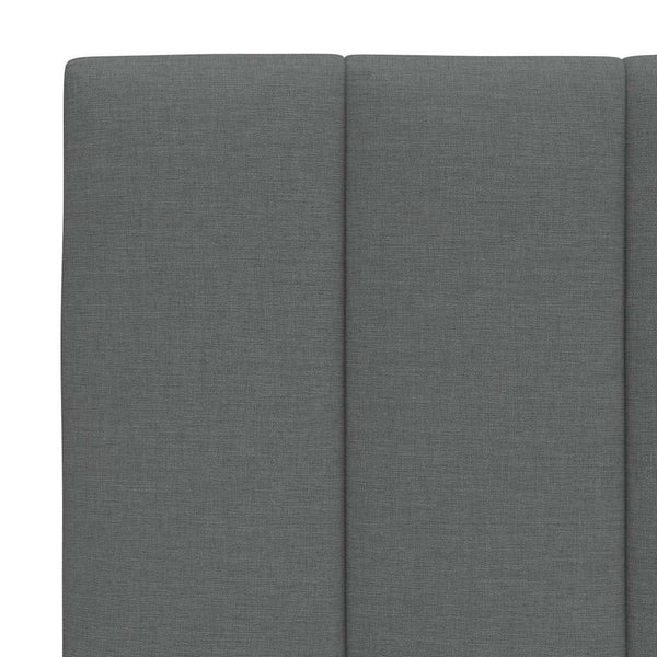 vidaXL Bed Frame without Mattress "Hanko" Dark Grey 100x200 cm Fabric