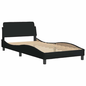 vidaXL Bed Frame without Mattress "Hanko" Black 100x200 cm Fabric