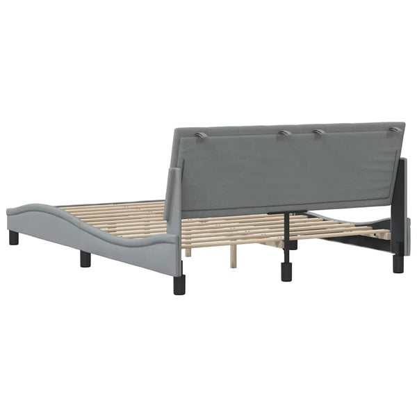 vidaXL "Hanko" Bed Frame without Mattress Light Grey 120x200 cm Fabric