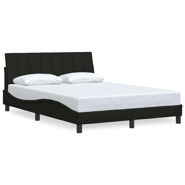 vidaXL Bed Frame without Mattress "Hanko" Black 120x200 cm Fabric