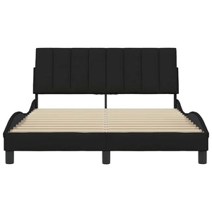 vidaXL Bed Frame without Mattress "Hanko" Black 120x200 cm Fabric