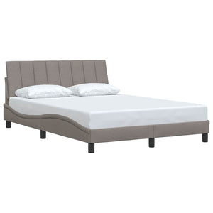 vidaXL Bed Frame without Mattress "Hanko" Taupe 120x200 cm Fabric